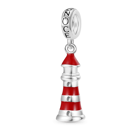 Gnoce Red Lighthouse Pendant Dangle Charm_1