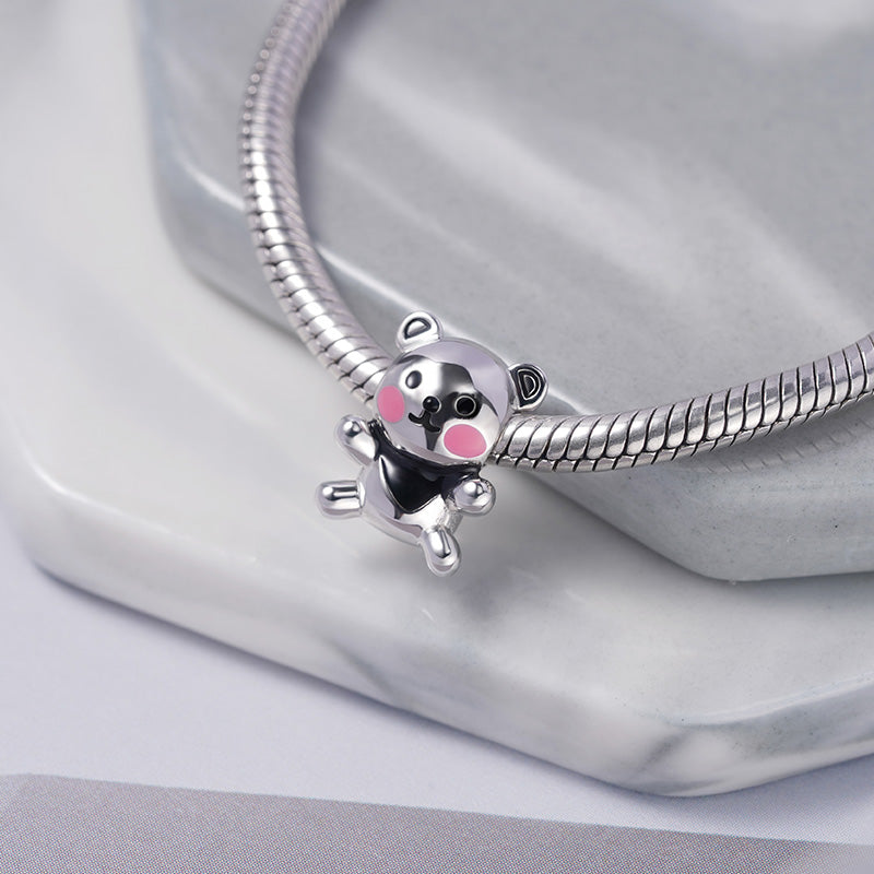 Cute Bear Charm Bead 925 Sterling Silver Gift for Valentine's Day_2