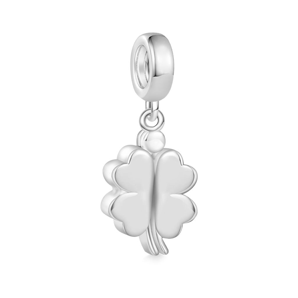 Gnoce Openable Four-leaf Clover Engravable Pendant Dangle Charm_4