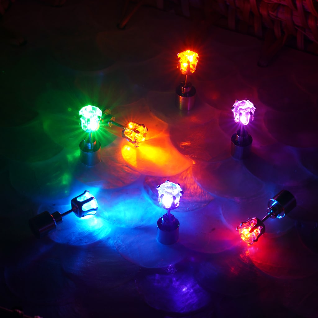 Gnoce Pink Party Light-up LED Stud Earring_5