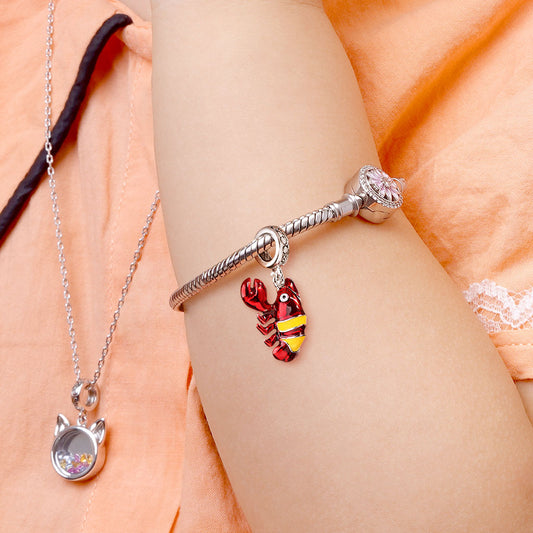 Lobster Charm Pendant 925 Sterling Silver_4