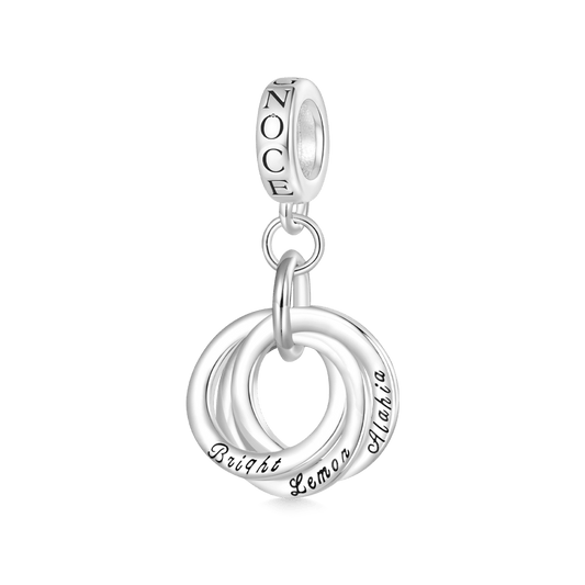 Gnoce Engravable Circle Pendant Dangle Charm_1