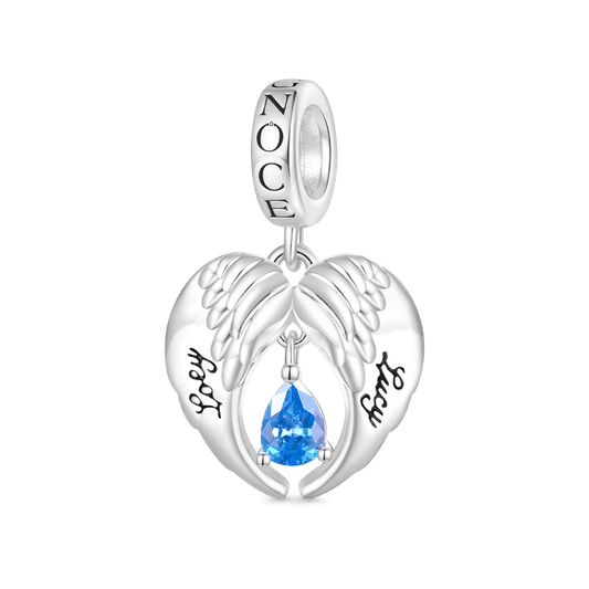 Gnoce Engravable Angel Wings Tears Pendant Dangle Charm_1