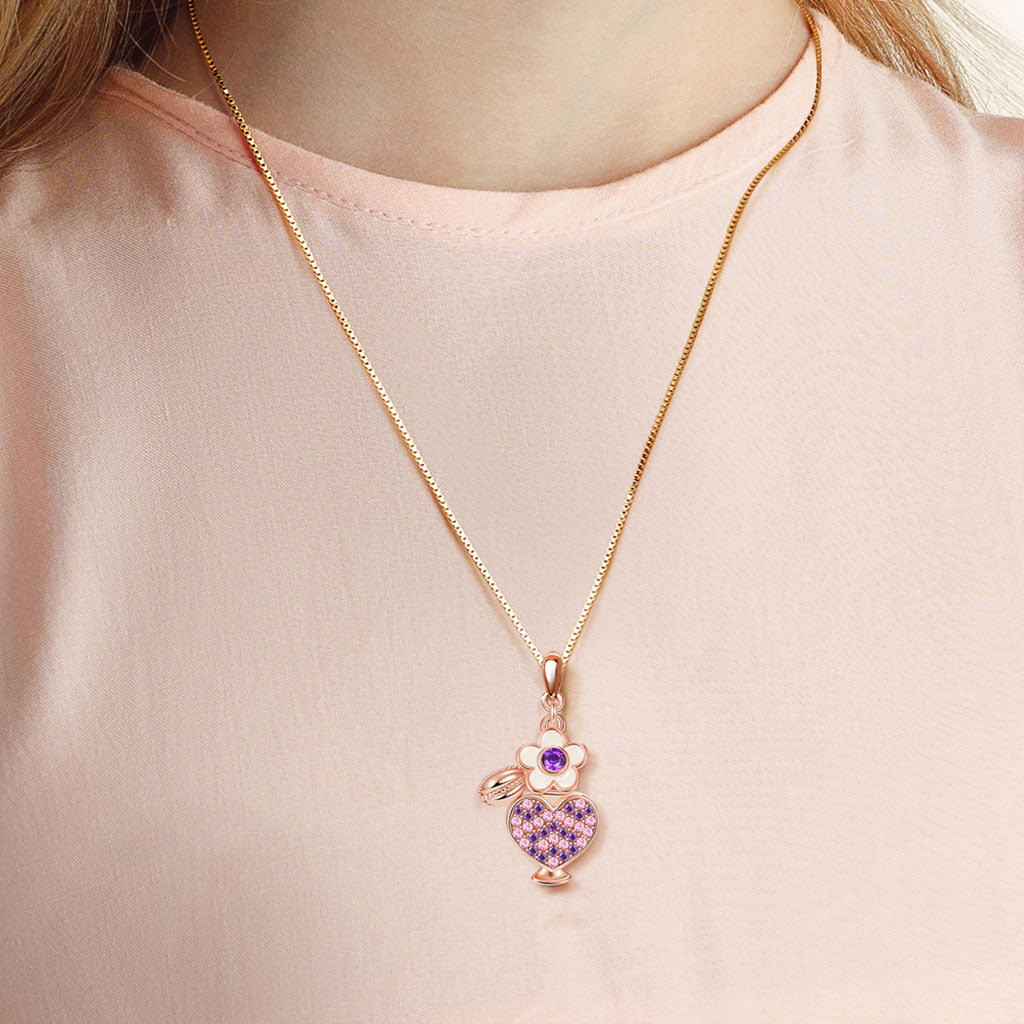 Gnoce Exquisite Perfume Heart Bottle Necklace_5