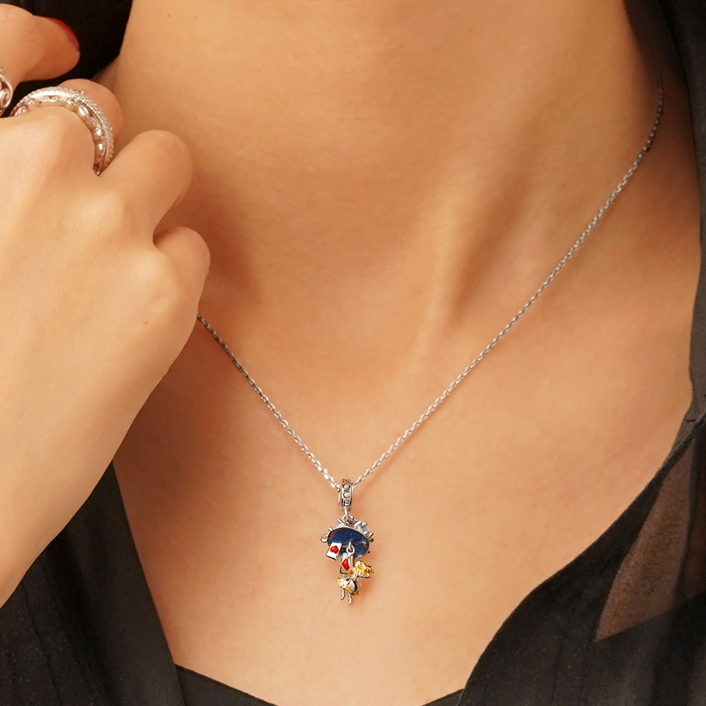 Gnoce Alice Teacup Playing Cards Pendant Dangle Charm_5