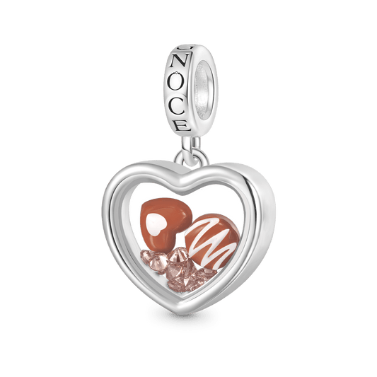 Gnoce Heart Transparent Chocolate Pendant Dangle Charm_1