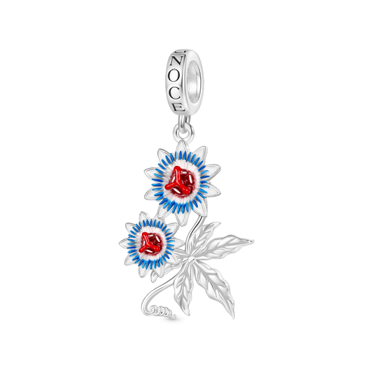Gnoce Temple of Flora Passion Flower Pendant Dangle Charm_1