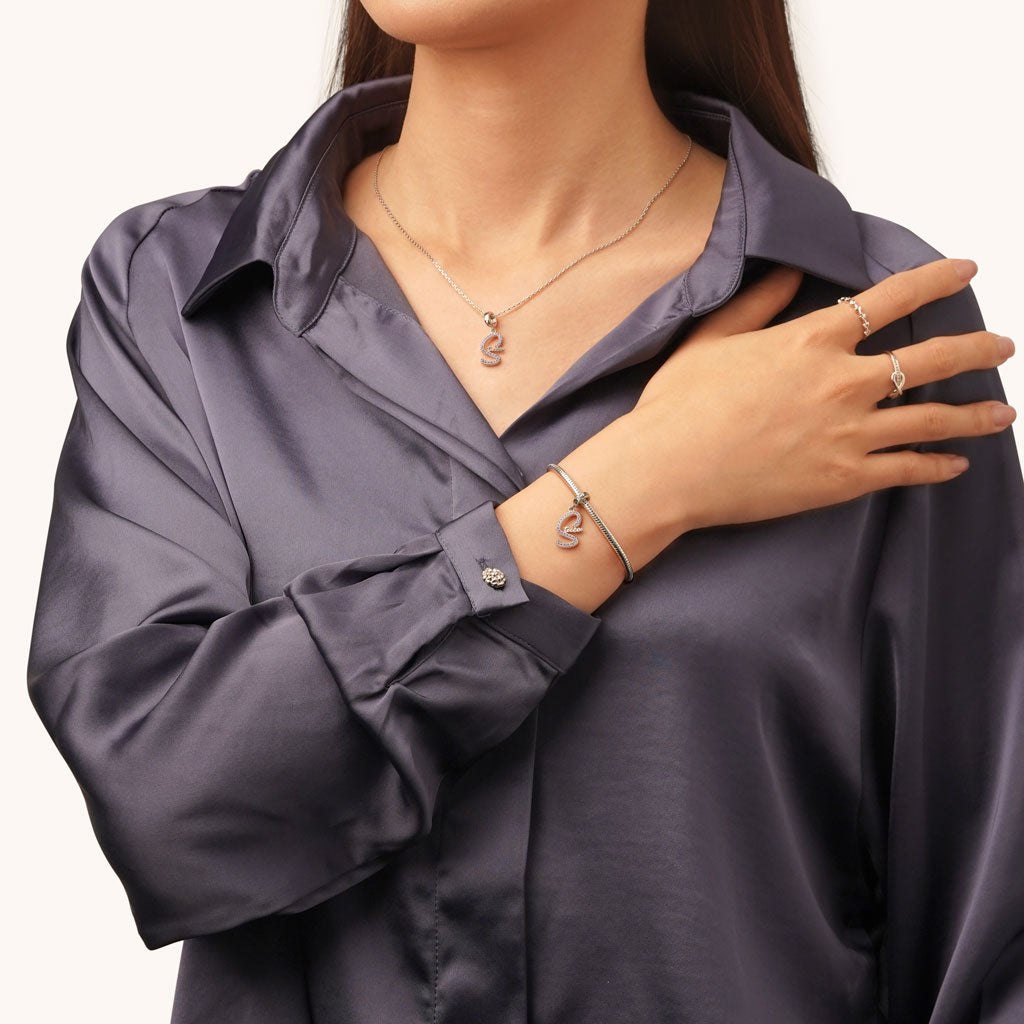 Gnoce Engravable Name Birthstone Pendant Dangle Charm_5