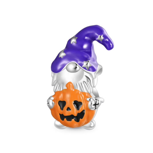 Gnoce Halloween Gnome Holding Pumpkin Charm_1
