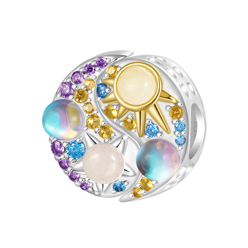 Gnoce Engravable Glow-in-the-Dark Star Moon Tai Chi Charm_1