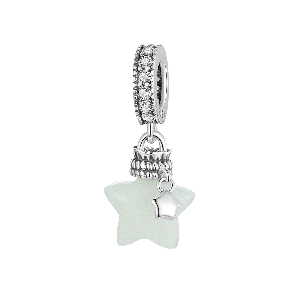 Gnoce Star Wishing Bottle Glow-in-the-Dark Pendant Dangle Charm_1