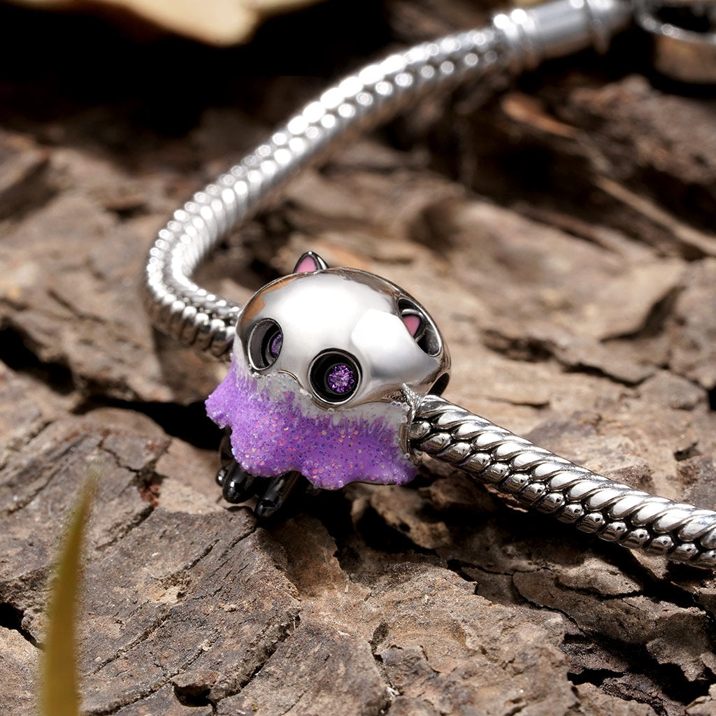 Gnoce Double-layer Cute Black Cat Charm Platinum-plated Silver Blend_5