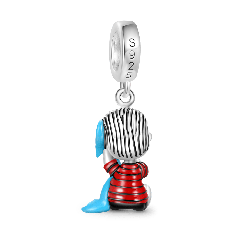 Gnoce Peanuts Linus Sitting with Blanket Pendant Dangle Charm_3