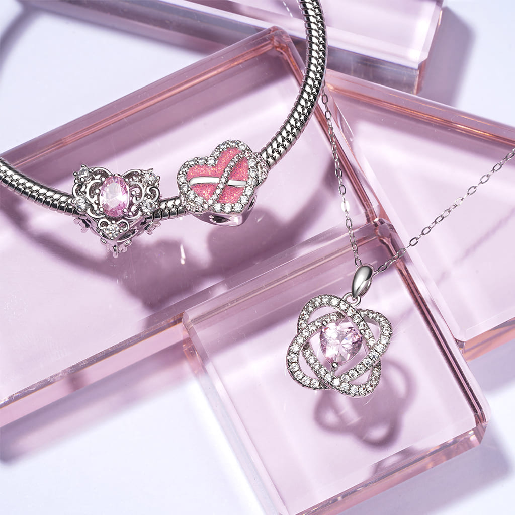 Gnoce Celtic Heart Birthstone Pendant Necklace_3