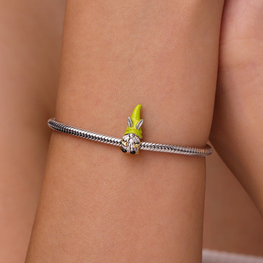 Gnoce Easter Gnome Green Bunny Charm_5