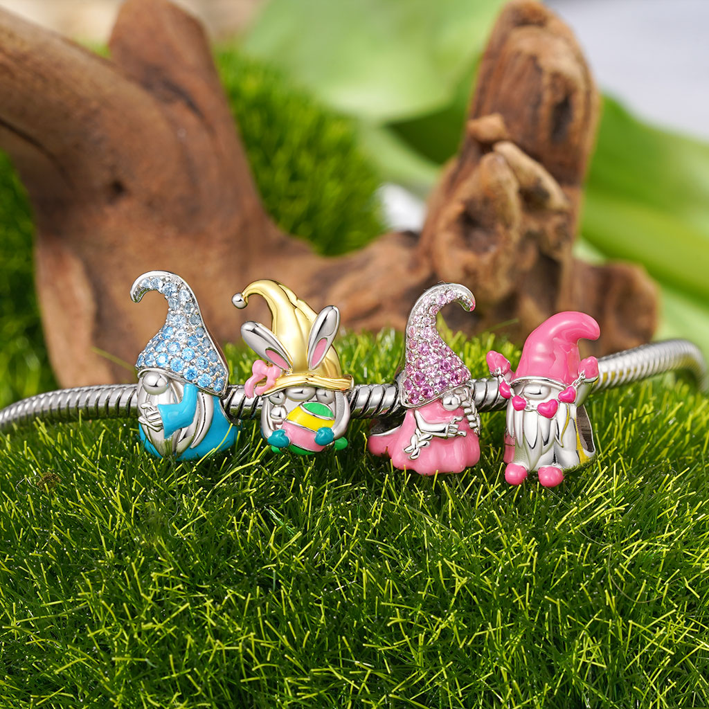 Gnoce Easter Bunny Gnome Hug Egg Charm_3