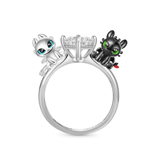 Gnoce How to Train Your Dragon - 'Dragon Love' Toothless & Light Fury Ring_1