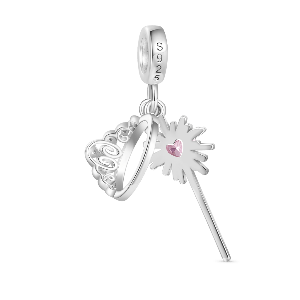 Gnoce Wicked Glinda's Crown & Wand Pendant Dangle Charm_2