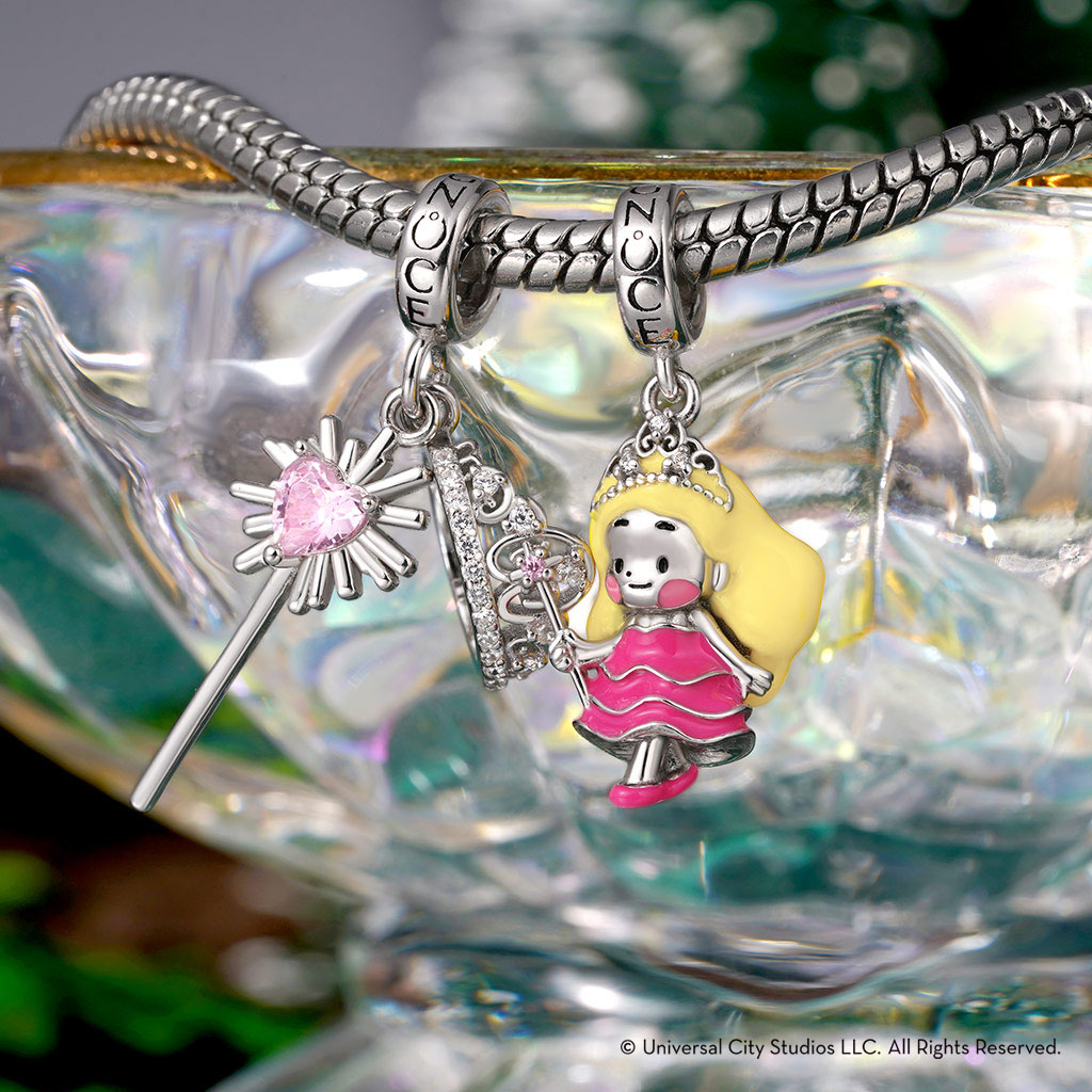 Gnoce Wicked Glinda's Crown & Wand Pendant Dangle Charm_3