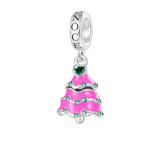 Gnoce Openable Surprise Christmas Pink Tree Pendant Dangle Charm_1