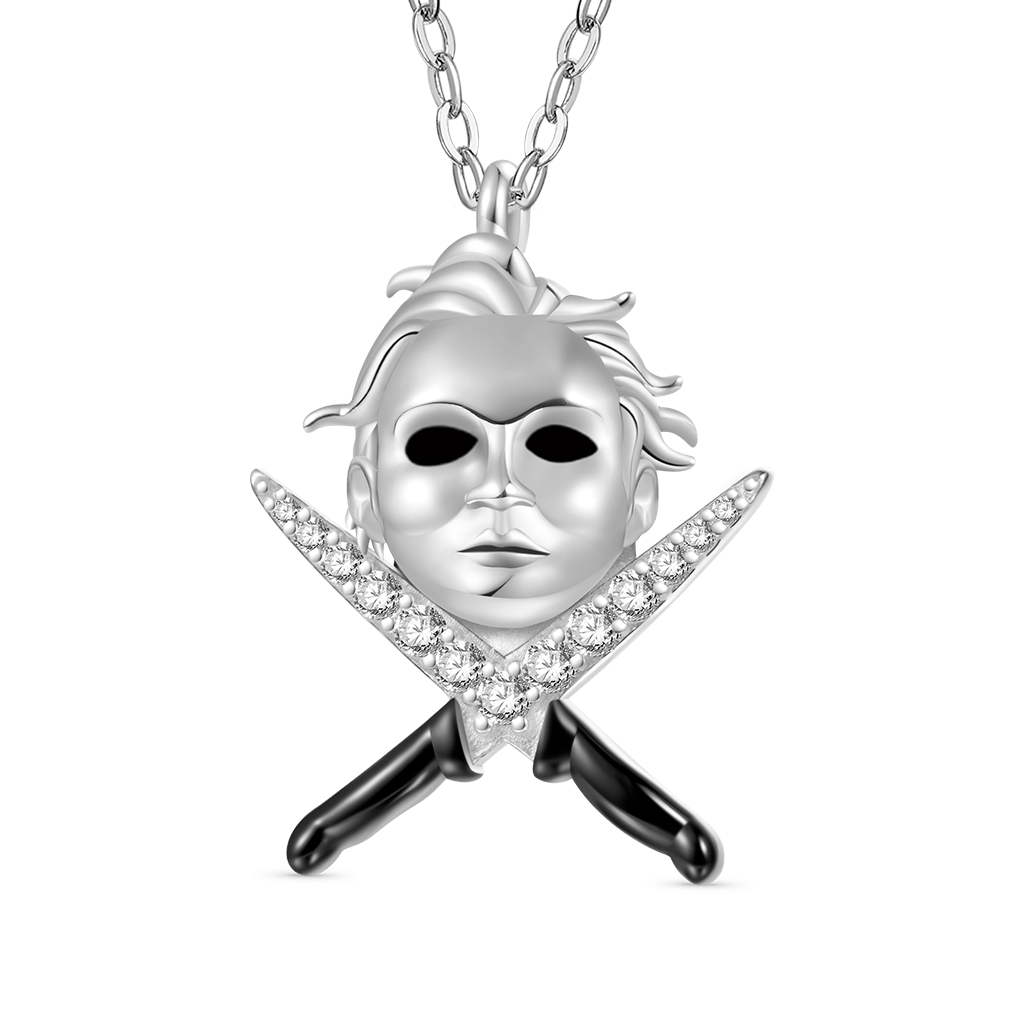 Gnoce Halloween Michael Myers and Knife Necklace_1