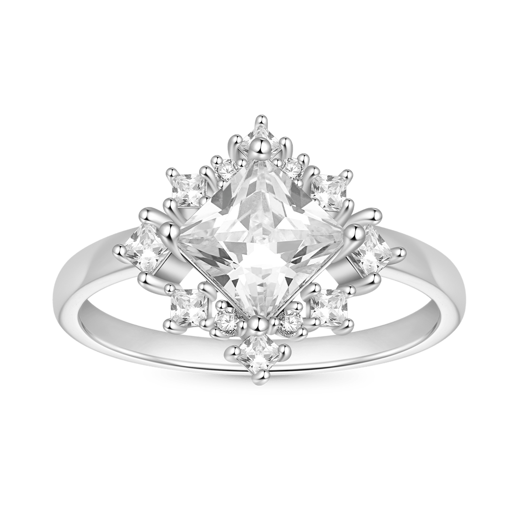 Gnoce Classic Pagoda-Cut White Zirconia Ring_1