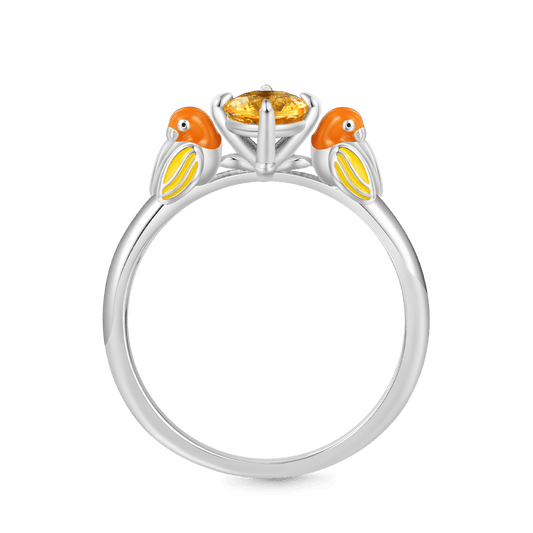 Gnoce Parrot Embrace Yellow Zircon Ring_1