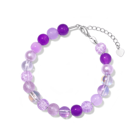 Gnoce Lilac Purple Glass DIY Beaded Bracelet_1