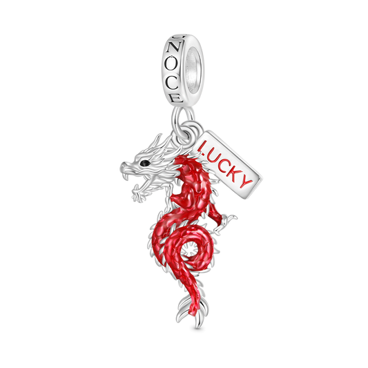 Gnoce Lucky Red Dragon Pendant Dangle Charm_1