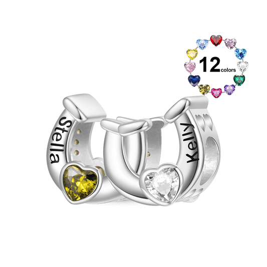 Gnoce Double Horseshoe Personalized Charm_1