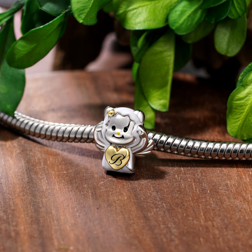 Gnoce Cute Butter Bear Engravable Heart Stopper Charm_4