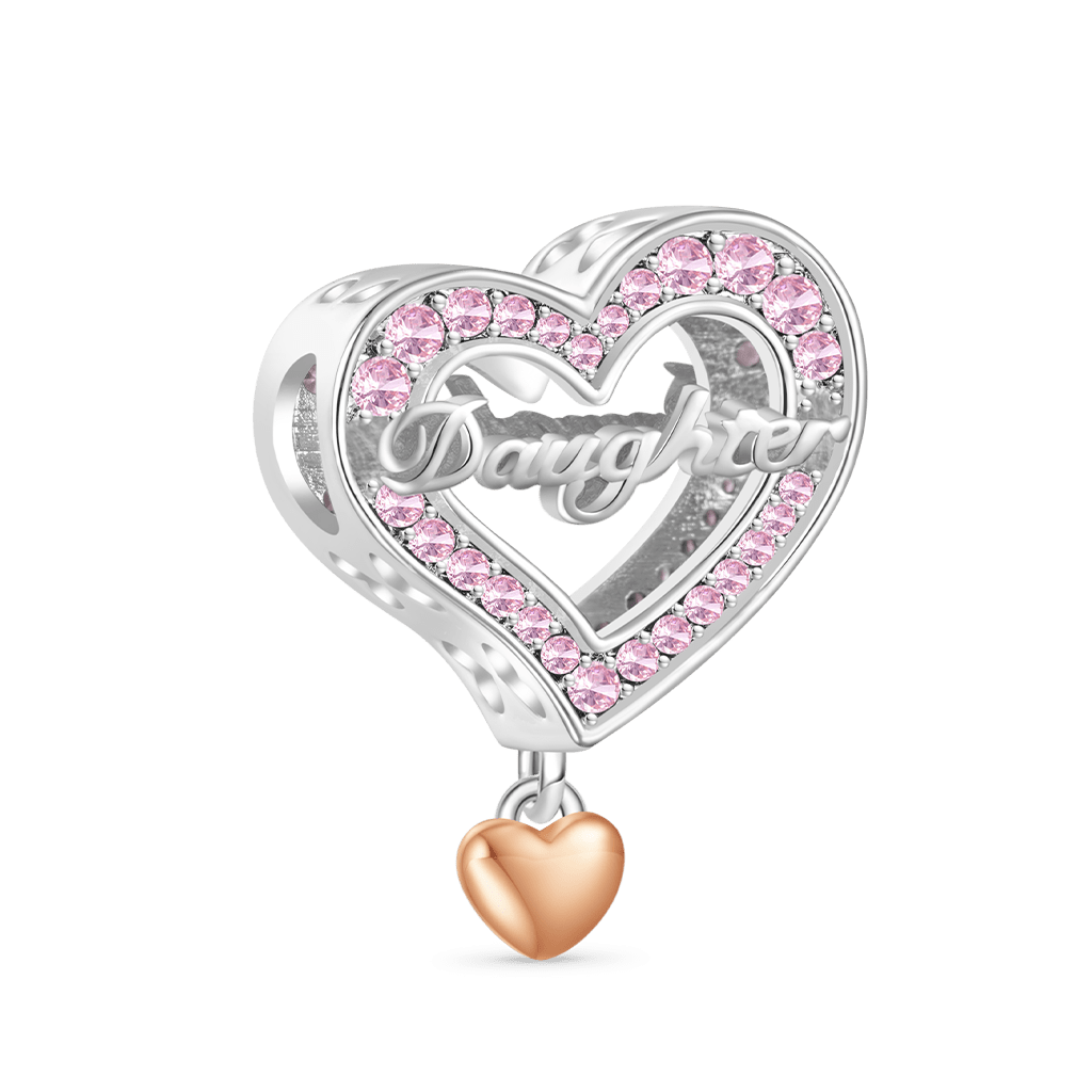 Gnoce Family Members - Daughter Personalised Heart Charm_3