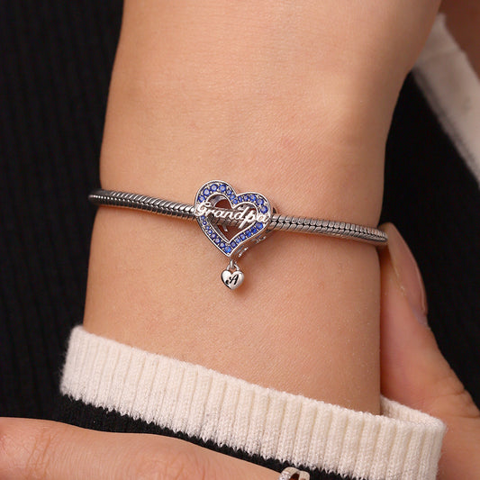 Gnoce Family Members - Grandpa Personalised Heart Charm_7