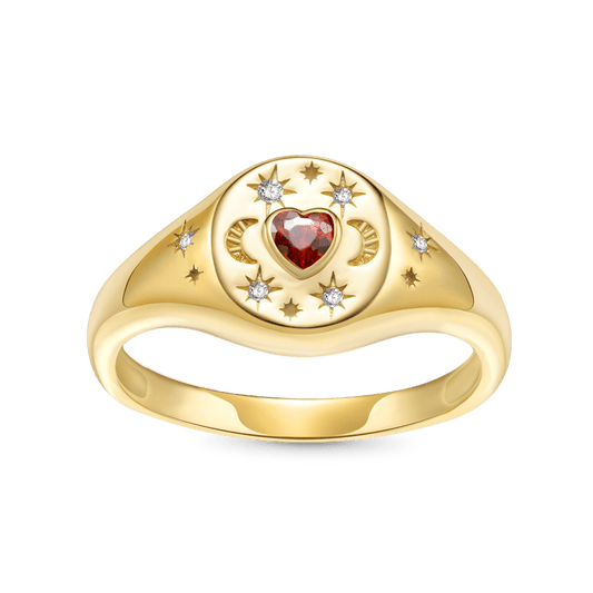Gnoce Vintage Heart Signet Ring_1