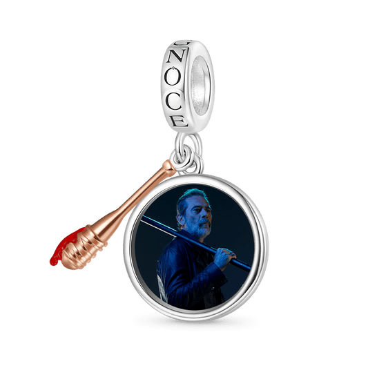Gnoce Walking Dead Negan Smith & Baseball Rod Pendant Dangle Charm_1
