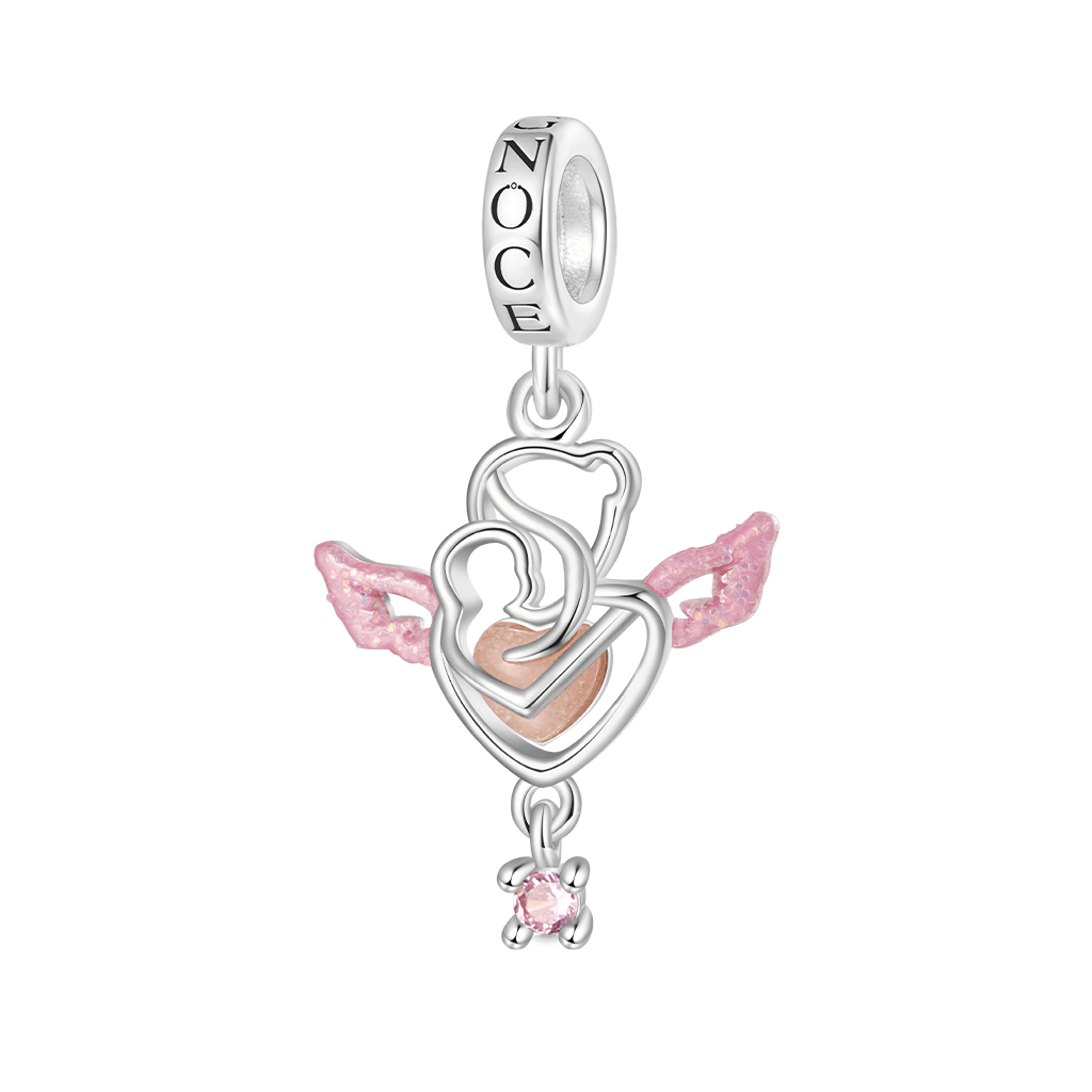 Gnoce Mother's Day Angel Glow-in-the-Dark Love Pendant Dangle Charm_3