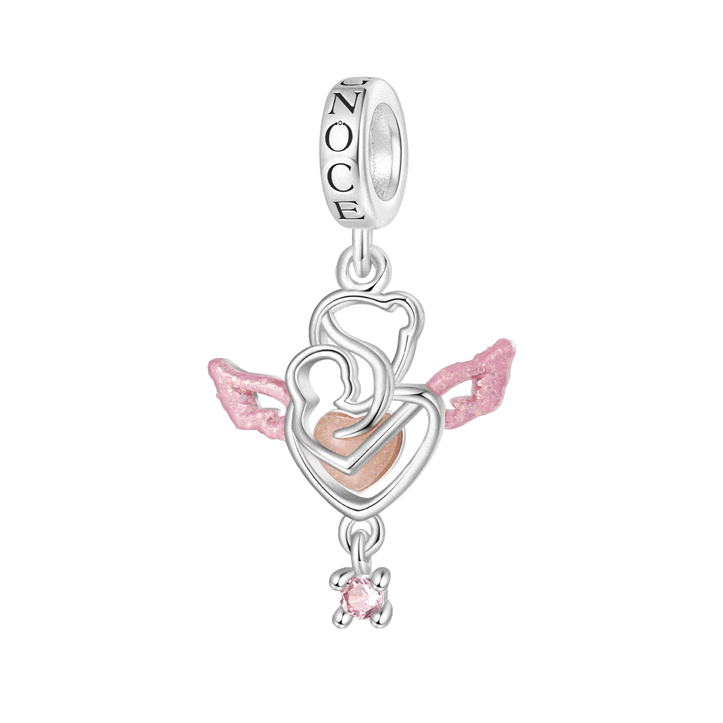 Gnoce Mother's Day Angel Glow-in-the-Dark Love Pendant Dangle Charm_1