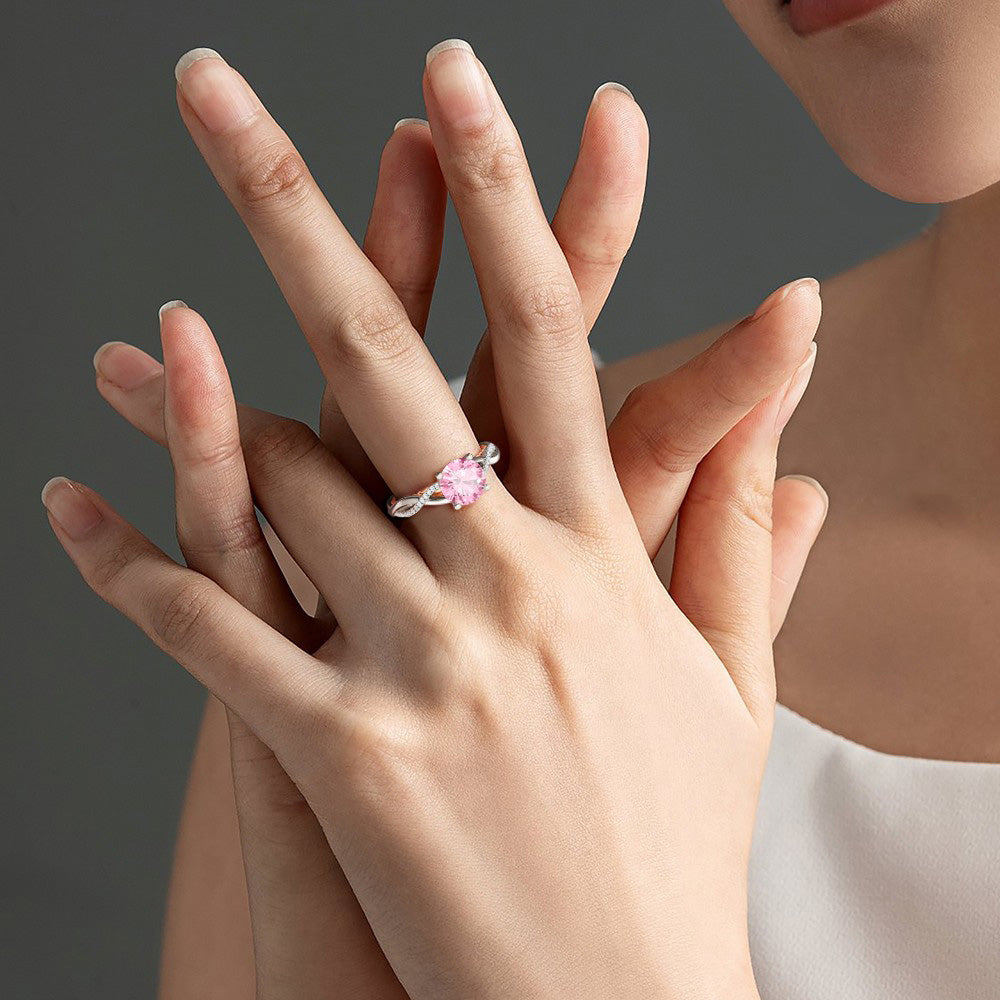 Twisted Infinity Round Cut Cathedral Engagement Ring_6
