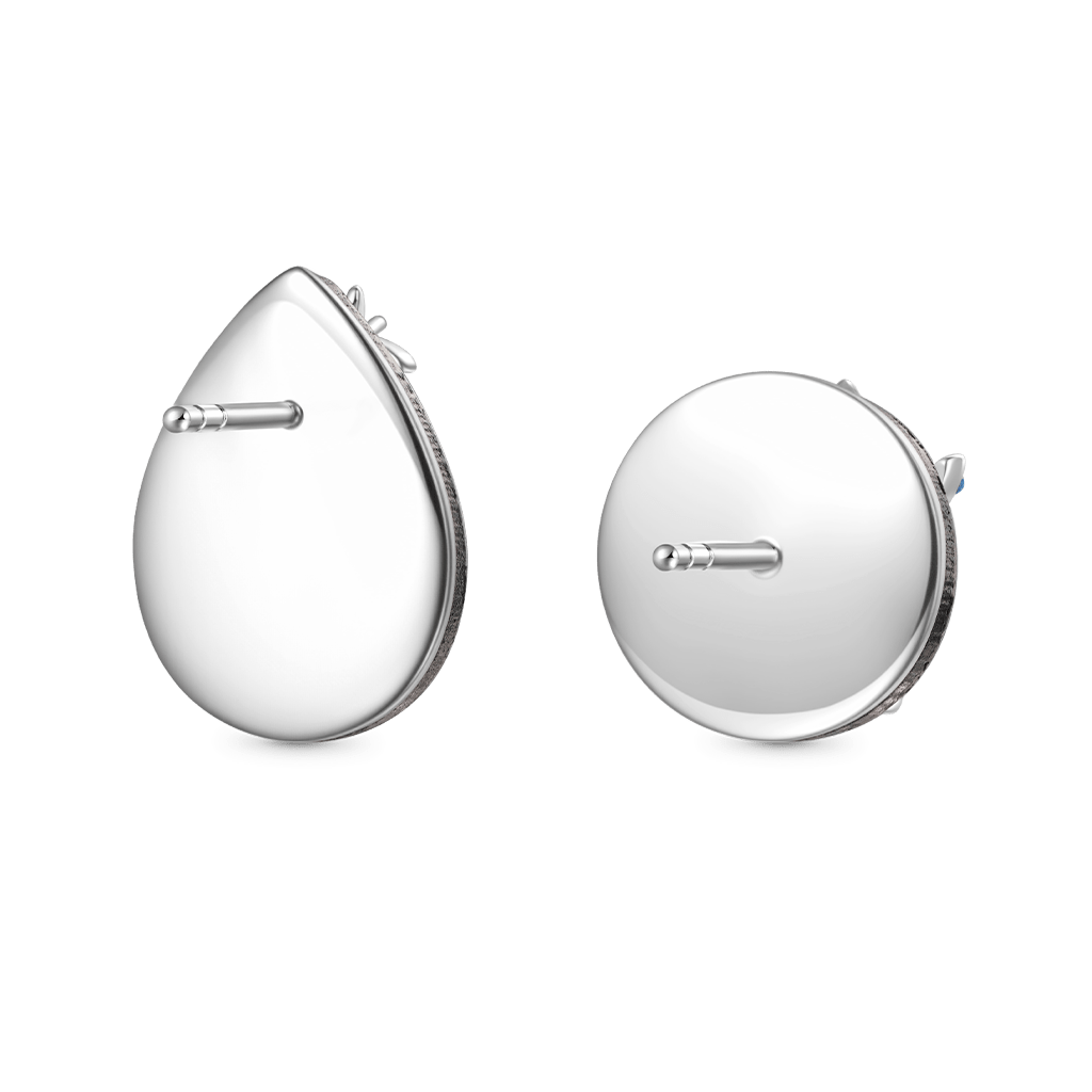 Gnoce Ocean Aurora Mother of Pearl Earrings Platinum-plated Silver Blend_3
