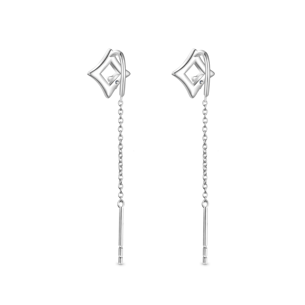 Gnoce Star Birthstone Ear Threaders Earrings_3