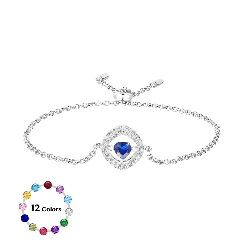 Gnoce Sparkle Dancing Stone Adjustable Chain Bracelet_1