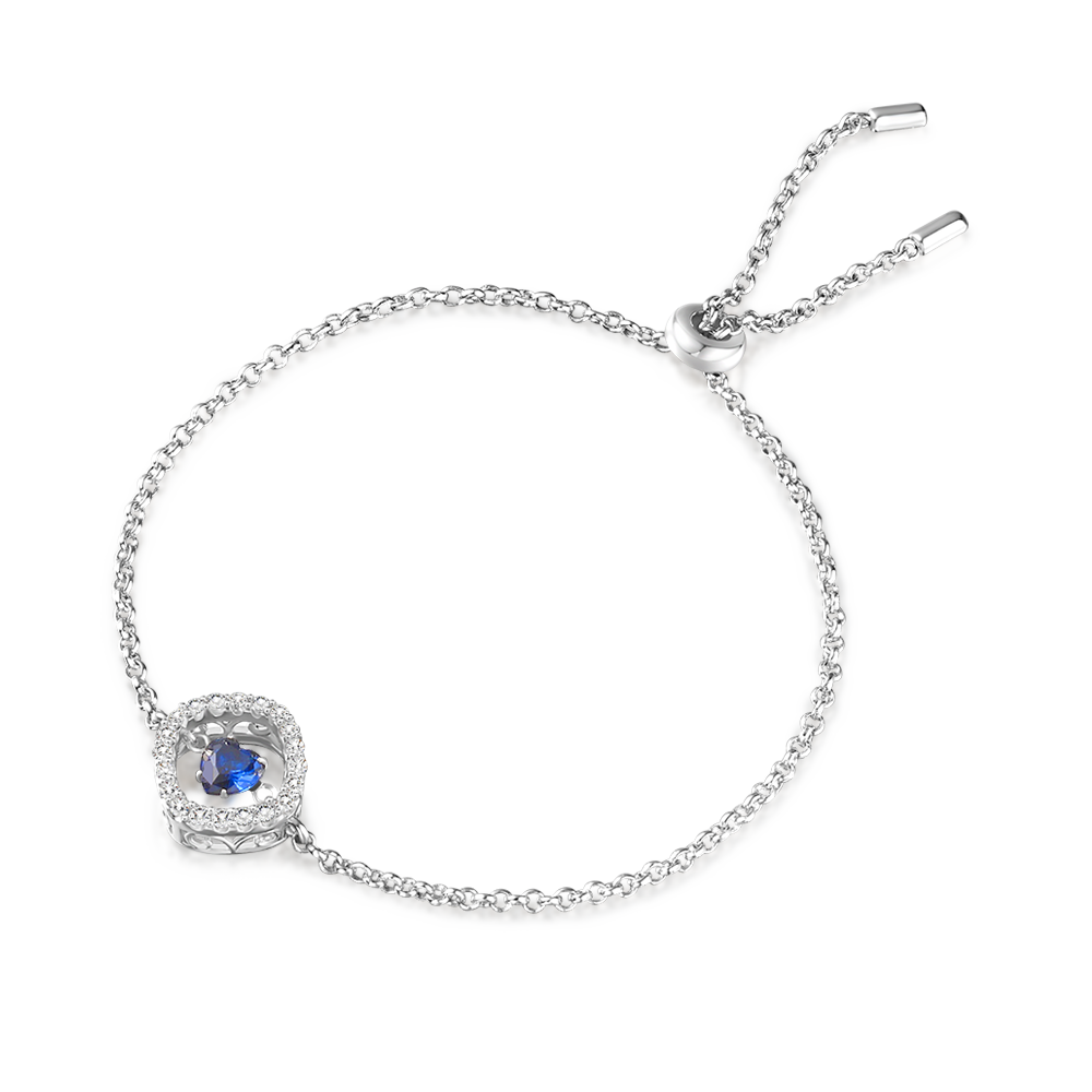 Gnoce Sparkle Dancing Stone Adjustable Chain Bracelet_2