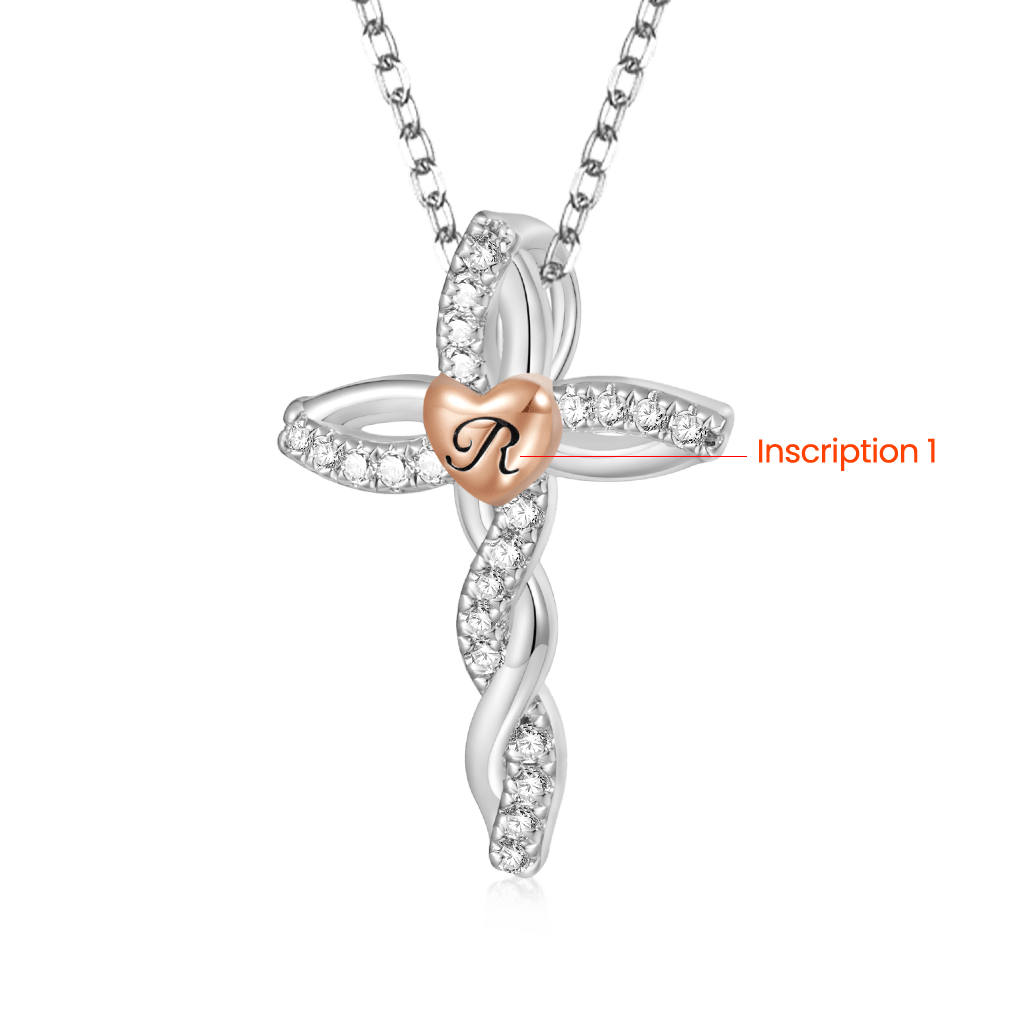 Gnoce Retro Diamonds Cross Necklace_3