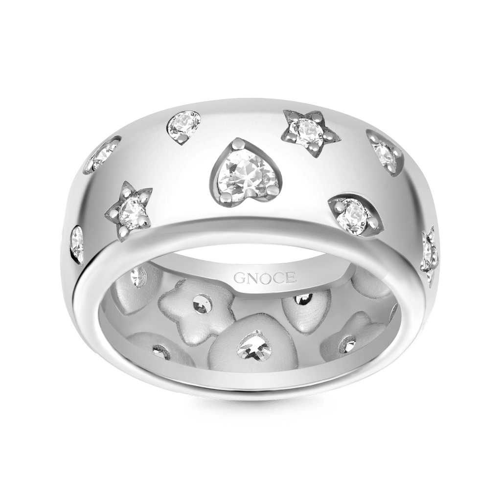 Gnoce Silver Color Mixed Shape Vintage Ring_1