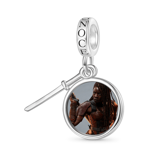 Gnoce Walking Dead Michonne Hawthorne & Katana Pendant Dangle Charm_1