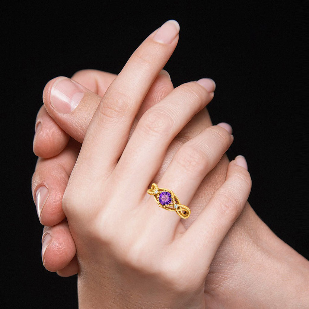 Gnoce Amethyst Crossover Ring_6