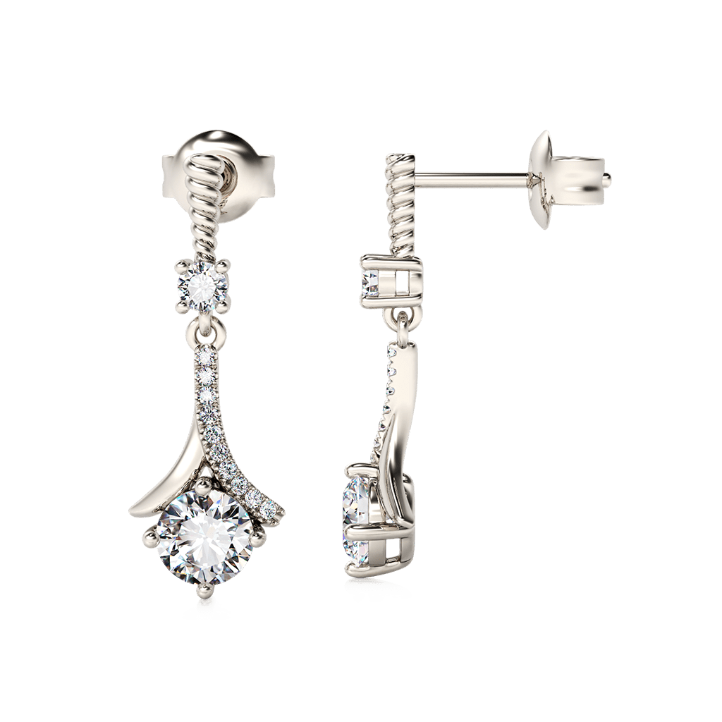 Gnoce 1920s Flapper Earrings Platinum-plated Silver Blend_2