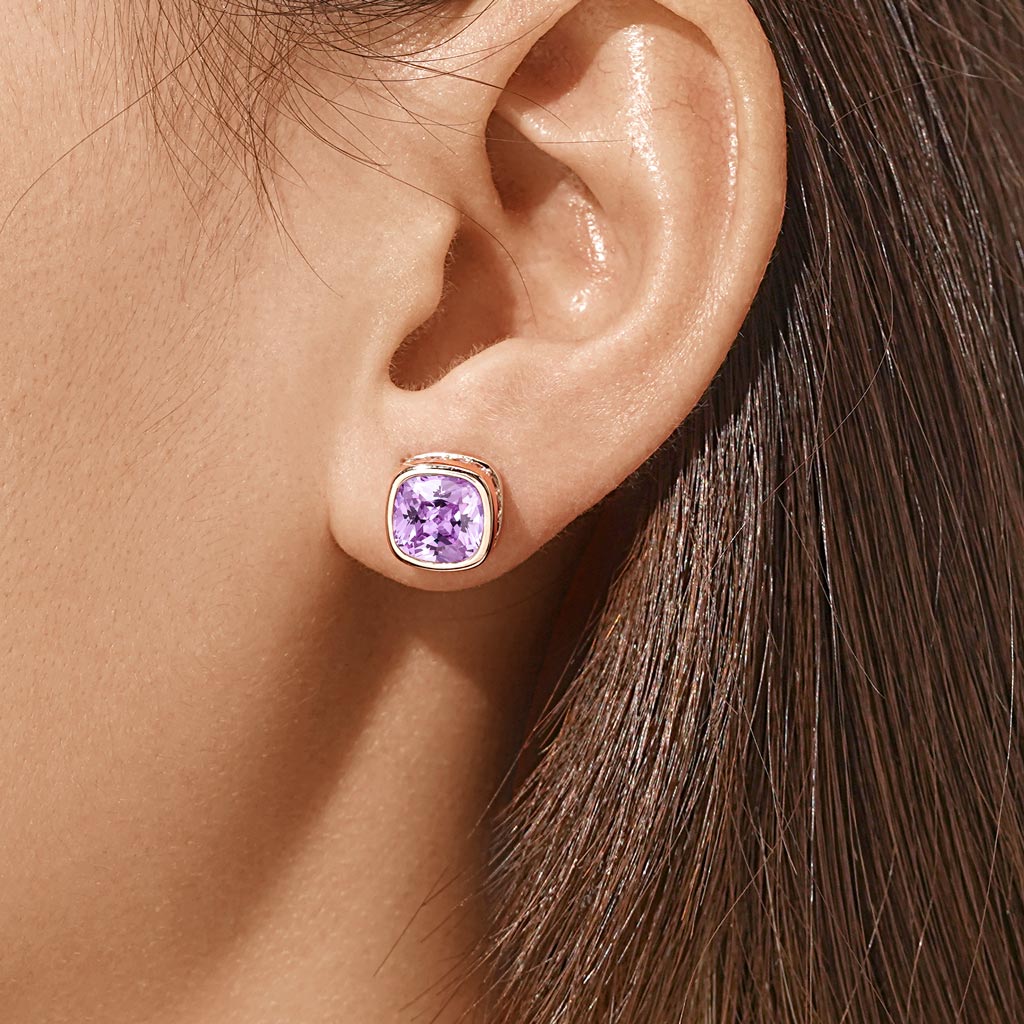 Gnoce Asscher Cut Halo Stud Earrings_5