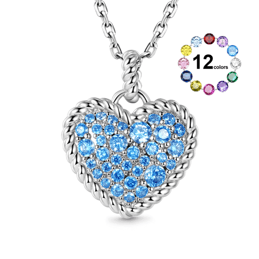 Gnoce Love Heart Twisted Rope Necklace_1