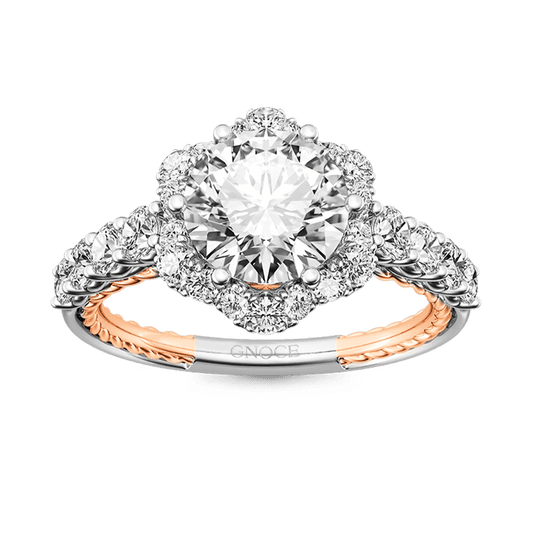 Gnoce Round Cut Cluster Vintage Engagement Ring_1